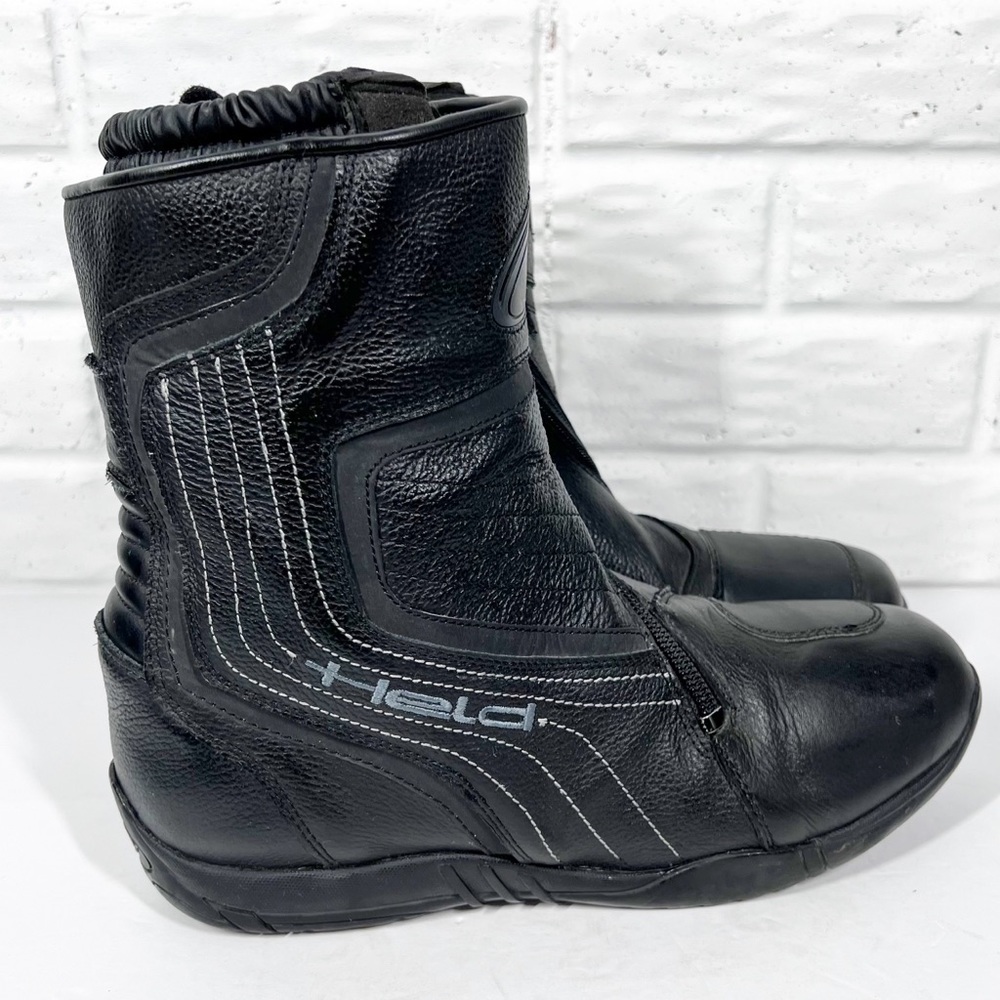 HELD Black Leather Motorcycle Riding Boots